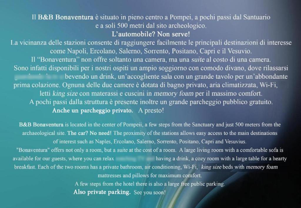 B&B Bonaventura Pompeia Exterior foto